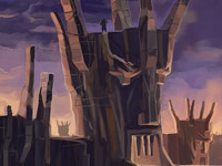 Tower, Fantasy, Dark, Night, Guard, Castle, Dawn, Adventure, Digital Illustration, Game, Concept, Environment