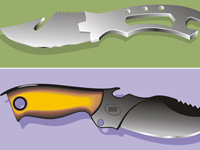 knive, survival, weapon, cold arms, metal, vector lllustration, clipart